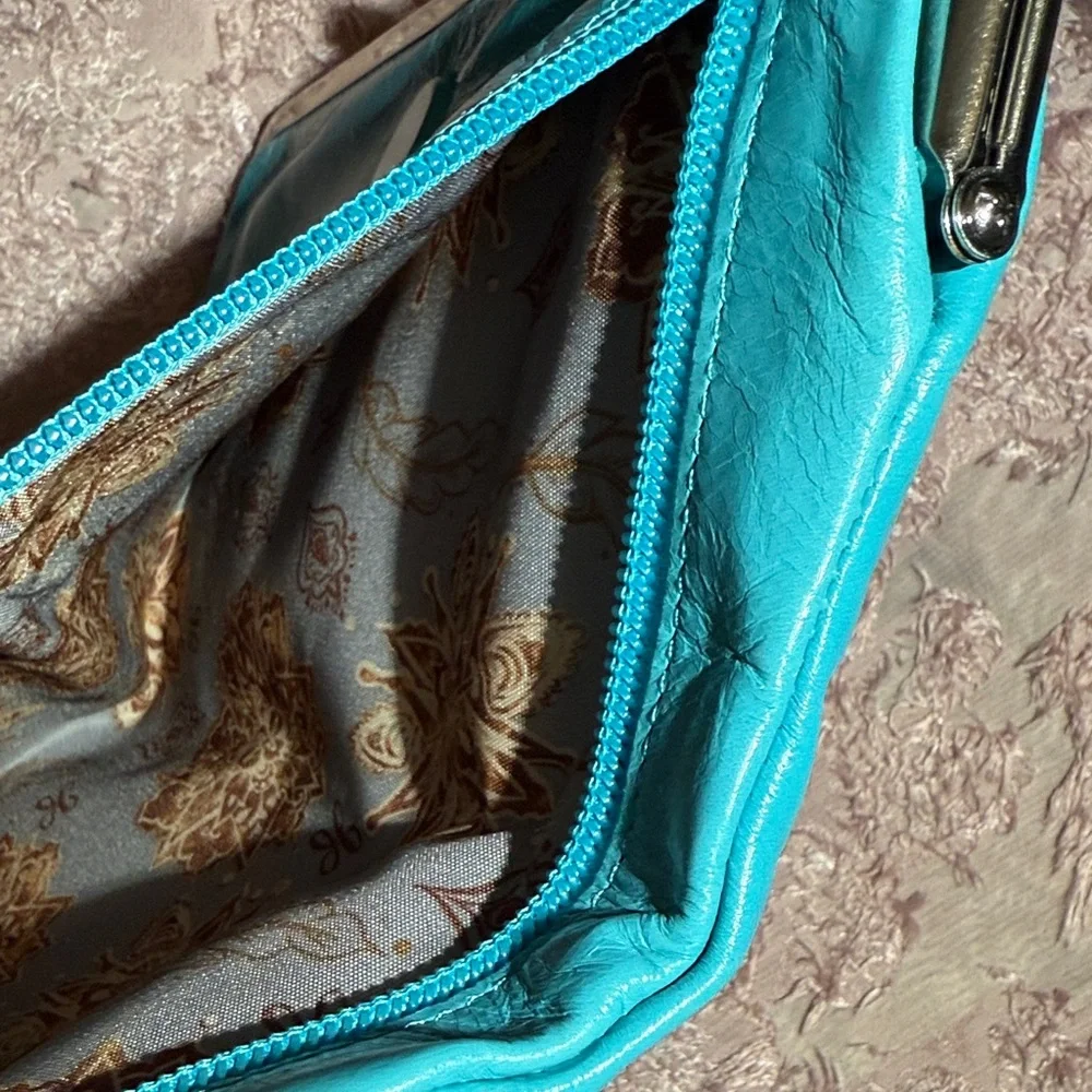 HOBO Blue Lauren Leather Clutch - Picture 9 of 12